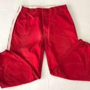 Men Vintage athletic pants red white stripe sz 38